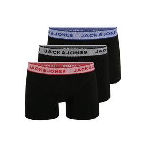 JACK & JONES Boxerky 'CARL'  černá / bílá / modrá / červená