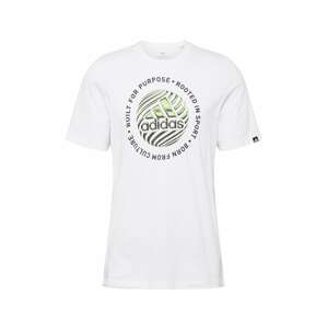 ADIDAS PERFORMANCE Funkční tričko  bílá / černá / světle zelená