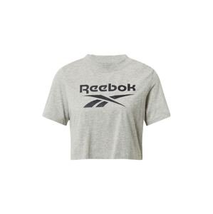 Reebok Sport Funkční tričko 'TE Tape Pack' šedý melír / černá