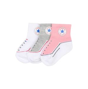 CONVERSE Ponožky 'INFANT'  pink / šedá / bílá