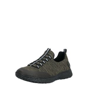 RIEKER Slip on boty  šedý melír / zelená