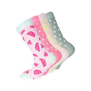 EWERS Ponožky  žlutá / pastelově zelená / pink / růžová