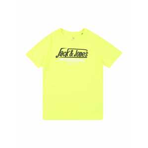 Jack & Jones Junior Tričko  svítivě žlutá / černá / bílá