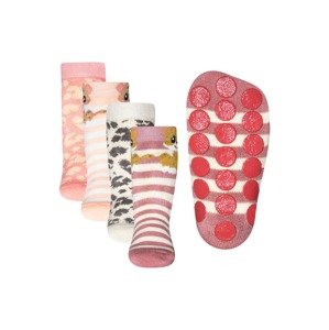 EWERS Ponožky  světle šedá / bobule / broskvová / světle růžová