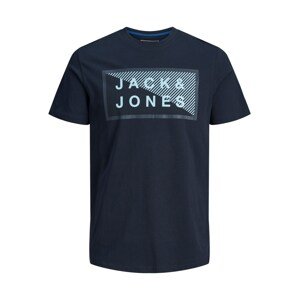JACK & JONES Tričko 'Shawn'  námořnická modř / světlemodrá