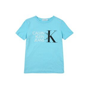 Calvin Klein Jeans Tričko  světlemodrá / černá / bílá