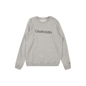 Calvin Klein Jeans Mikina  šedý melír / černá