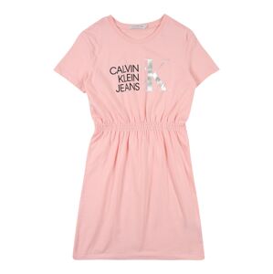 Calvin Klein Jeans Šaty  růžová / černá / stříbrná
