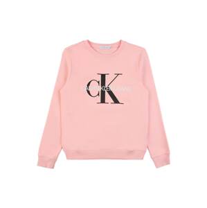 Calvin Klein Jeans Mikina  růžová / černá / bílá