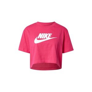 Nike Sportswear Tričko  fuchsiová / bílá