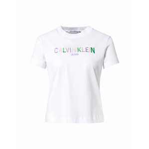 Calvin Klein Jeans Tričko  světle béžová / zelená / světle fialová / pastelově růžová / bílá