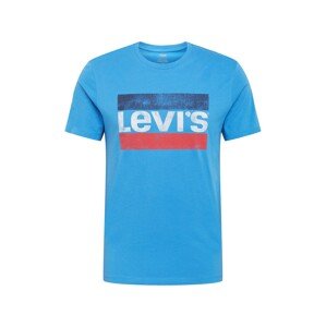 LEVI'S Tričko  aqua modrá / bílá / námořnická modř / červená