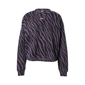 Nike Sportswear Mikina  černá / tmavě fialová / korálová