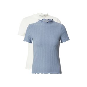 ONLY Tričko 'EMMA'  bílá / kouřově modrá