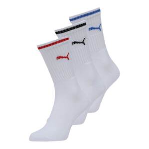 PUMA Sportovní ponožky  offwhite / černá / modrá / červená