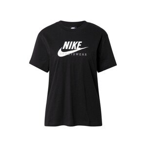 Nike Sportswear Tričko 'Heritage'  černá / bílá