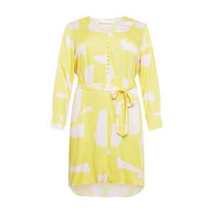 Selected Femme Curve Šaty 'DYNELLA' žlutá / bílá