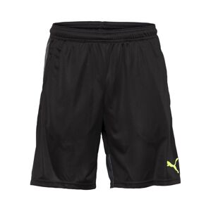 PUMA Sportovní kalhoty  černá / svítivě žlutá