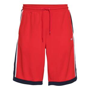 Tommy Jeans Kalhoty  červená / marine modrá / bílá
