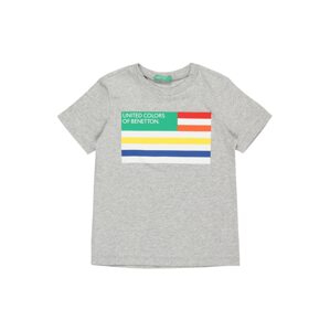 UNITED COLORS OF BENETTON Tričko  šedý melír / zelená / červená / modrá / bílá