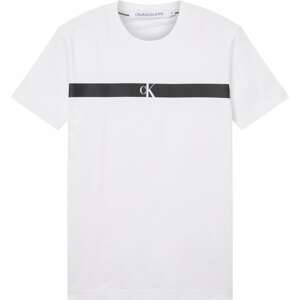 Calvin Klein Jeans Tričko  bílá / černá