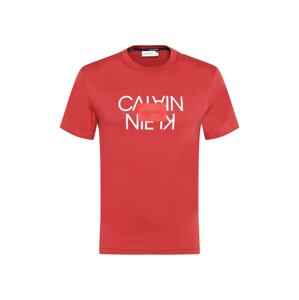 Calvin Klein Tričko  červená / bílá / černá