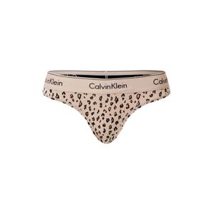 Calvin Klein Underwear Tanga  tělová / černá