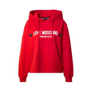 Love Moschino Mikina  červená / bílá / černá