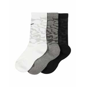 NIKE Sportovní ponožky  bílá / šedá / černá