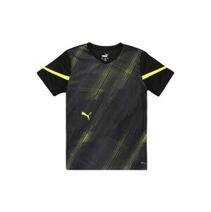 PUMA Funkční tričko  černá / svítivě žlutá