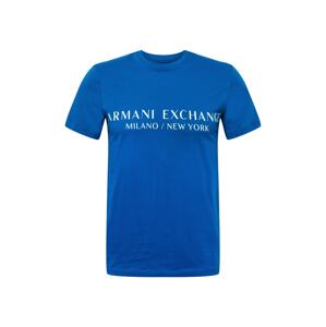 ARMANI EXCHANGE Tričko  modrá / bílá
