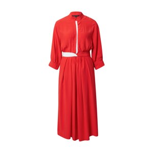 FRENCH CONNECTION Košilové šaty 'AIDEN'  bílá / červená