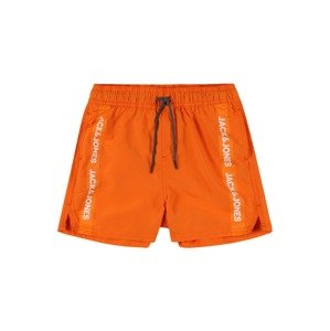 Jack & Jones Junior Plavecké šortky  oranžová / bílá