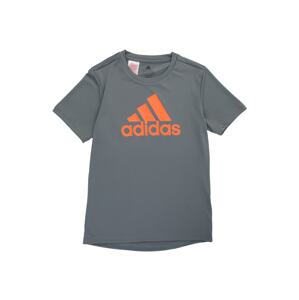 ADIDAS PERFORMANCE Funkční tričko  šedá / oranžová