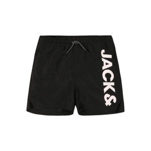 Jack & Jones Junior Plavecké šortky 'BALI'  černá / bílá