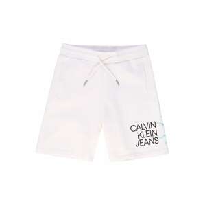 Calvin Klein Jeans Kalhoty 'HYBRID LOGO JOGGER SHORTS'  bílá