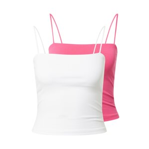 Gina Tricot Top 'Scarlet' pink / offwhite