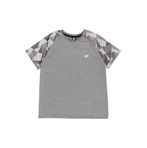 4F Funkční tričko  šedý melír / stříbrně šedá
