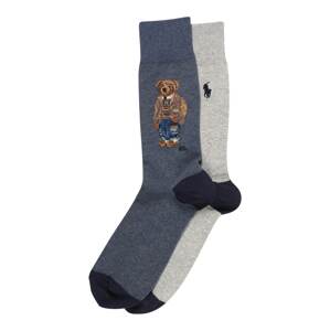 Polo Ralph Lauren Ponožky  šedý melír / modrý melír / hnědá / bílá