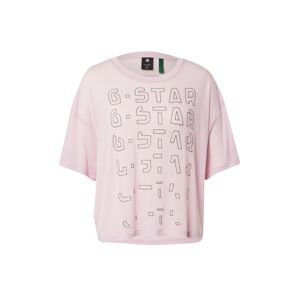 G-Star RAW Tričko 'Sheer'  pink / černá