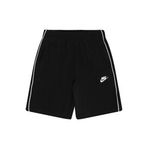 Nike Sportswear Kalhoty 'Repeat'  černá / bílá