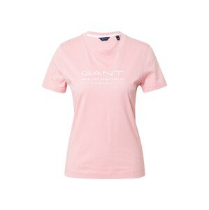 GANT Tričko  pink / bílá