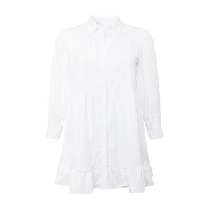 GLAMOROUS CURVE Košilové šaty bílá