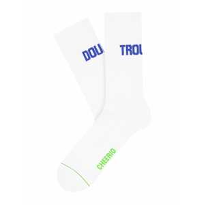 CHEERIO* Ponožky 'DOUBLE/TROUBLE'  modrá / bílá