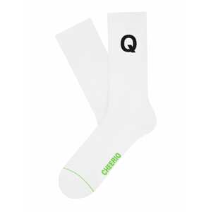 CHEERIO* Ponožky 'Alphabest Q'  bílá