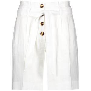 TAIFUN Kalhoty se sklady v pase bílá