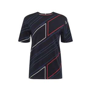Tommy Sport Funkční tričko  tmavě modrá / bílá / červená