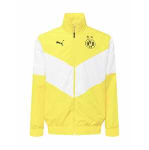 PUMA Sportovní bunda 'BVB Prematch'  bílá / žlutá