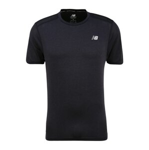 new balance Funkční tričko 'Impact Run Short Sleeve'  černá / bílá