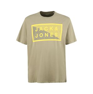 Jack & Jones Plus Tričko 'SHAWN'  žlutá / khaki